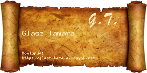 Glasz Tamara névjegykártya